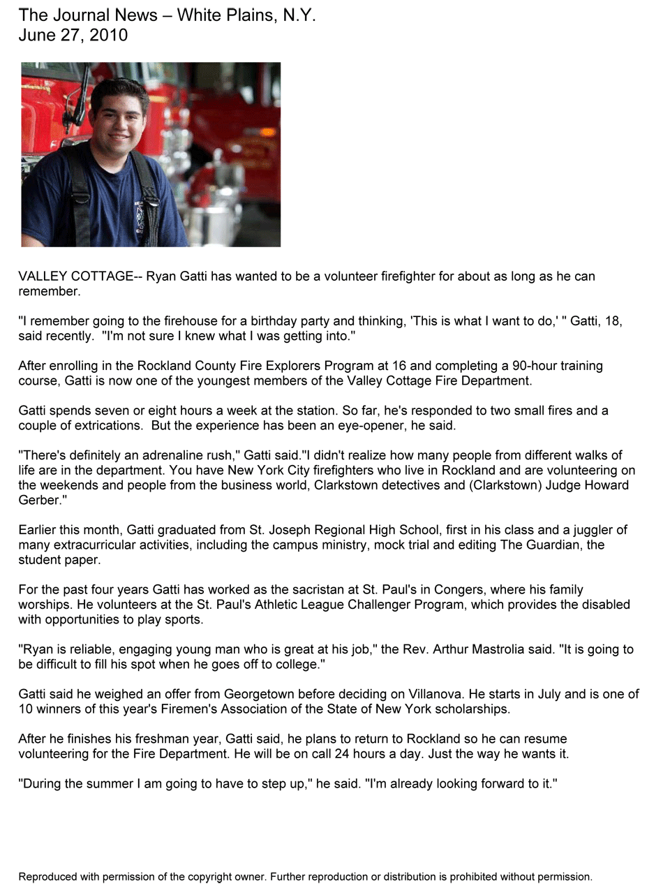 News Ryan Gatti-6/27/10